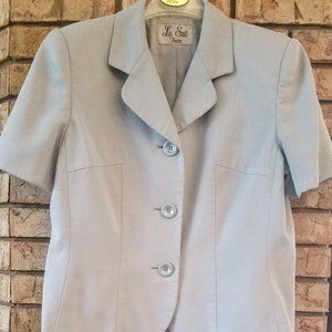 KASPER LeSuit 14P Sh Sleeve Skirt Suit Pastel Gr